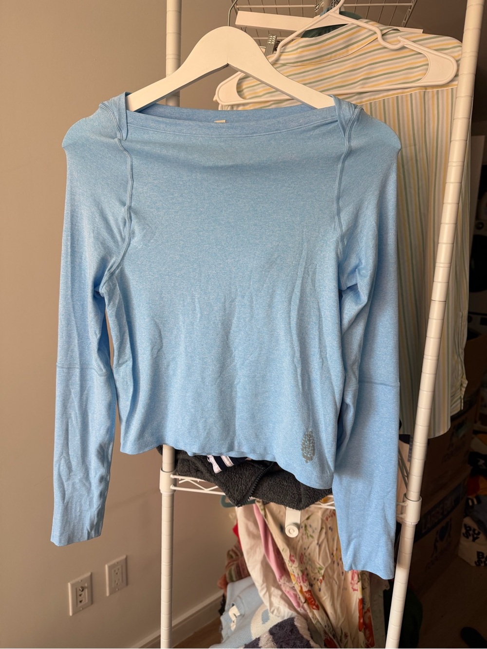 FP Movement by Free People Sky Blue Long Sleeve Top